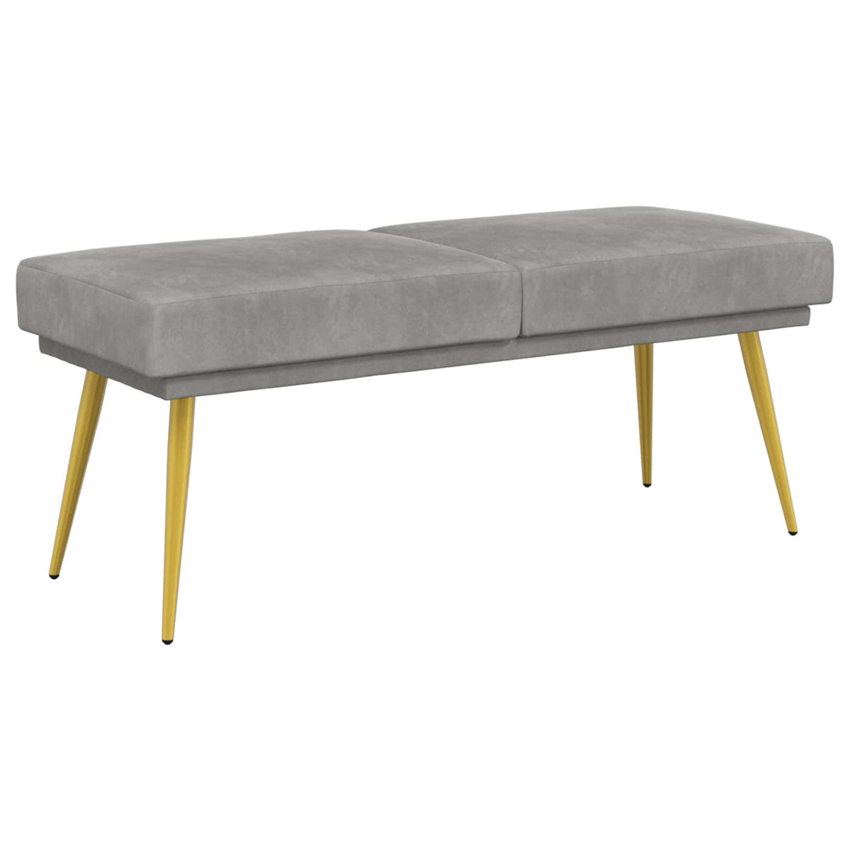 Dobbeltlagret bænk Lysegrå 120 x 45 x 46 cm Fløjl