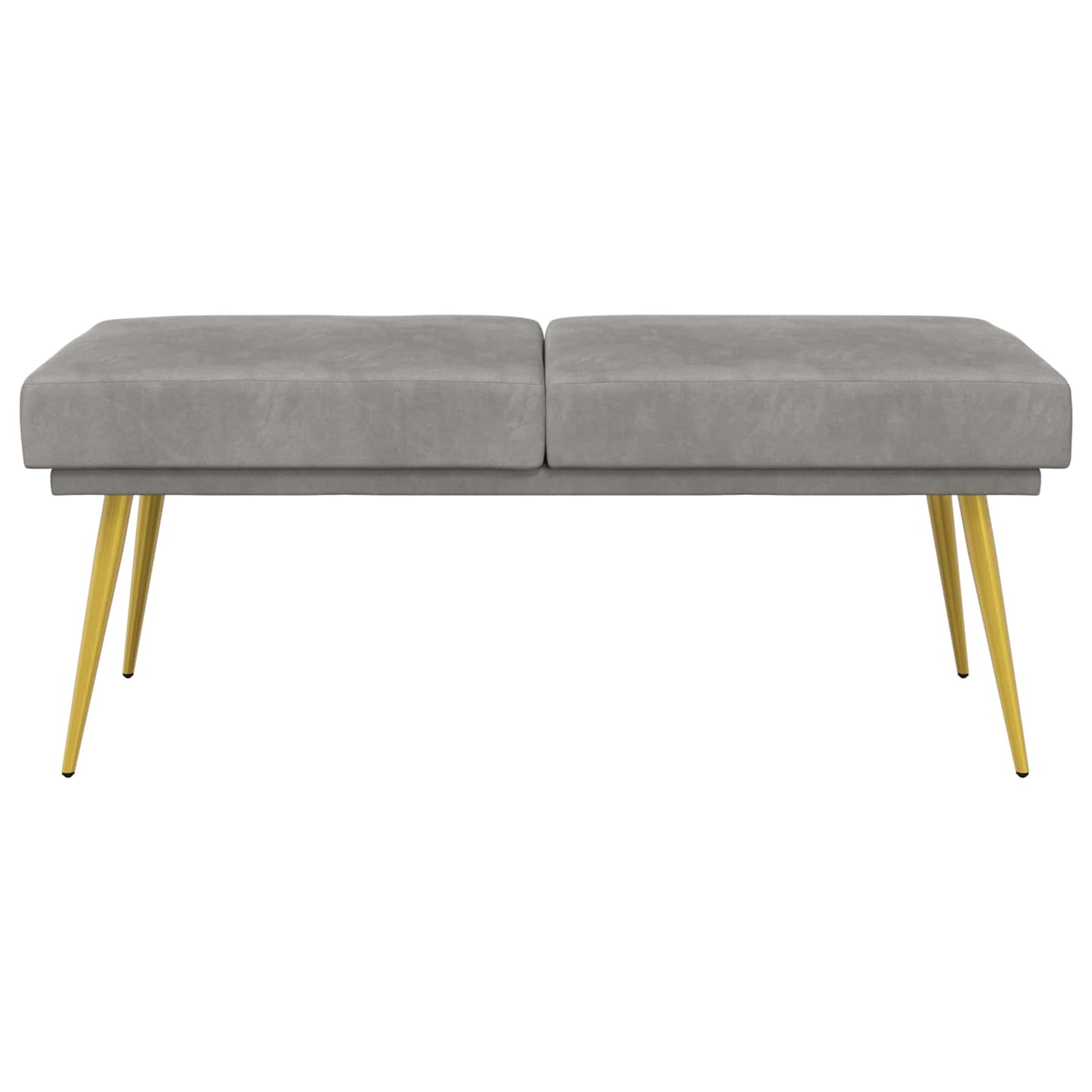 Dobbeltlagret bænk Lysegrå 120 x 45 x 46 cm Fløjl