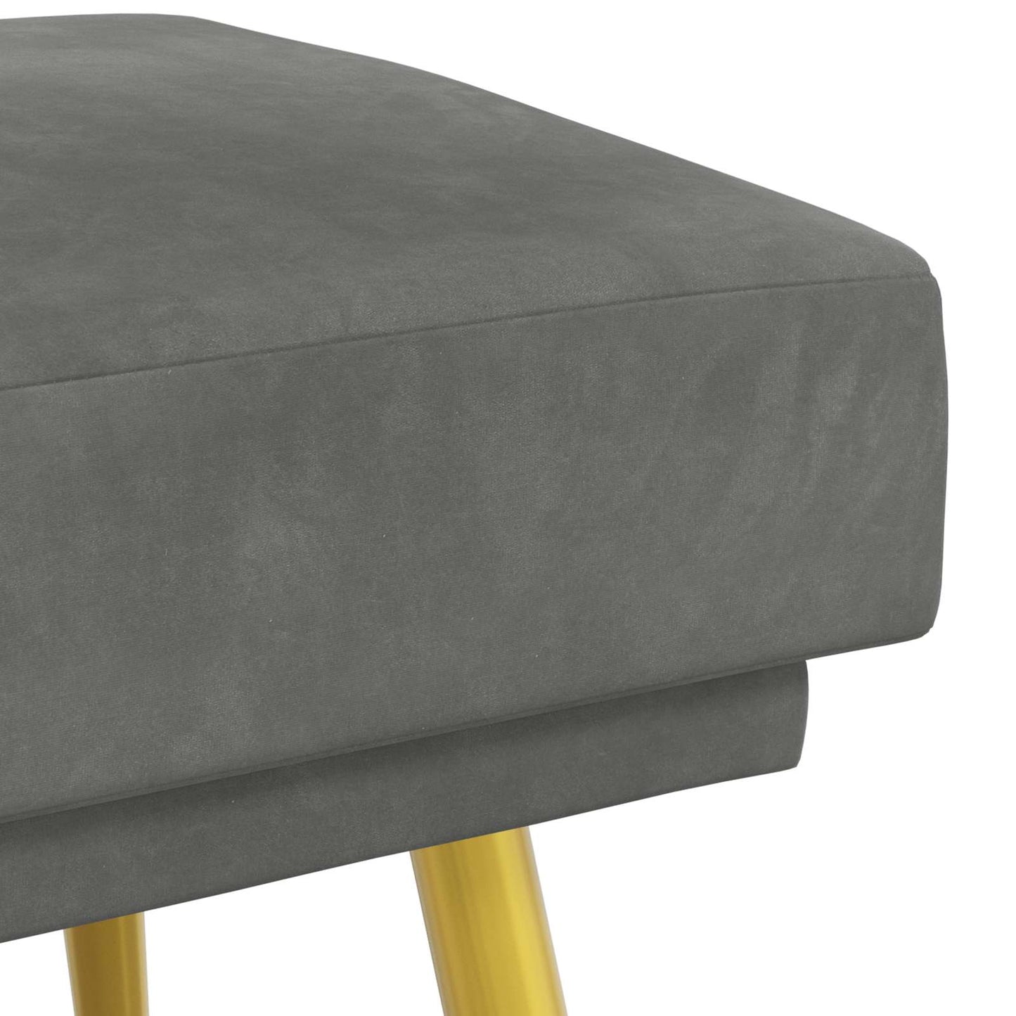 Dobbeltlagret bænk Mørkegrå 120 x 45 x 46 cm Fløjl
