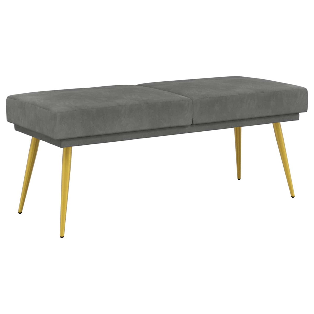 Dobbeltlagret bænk Mørkegrå 120 x 45 x 46 cm Fløjl