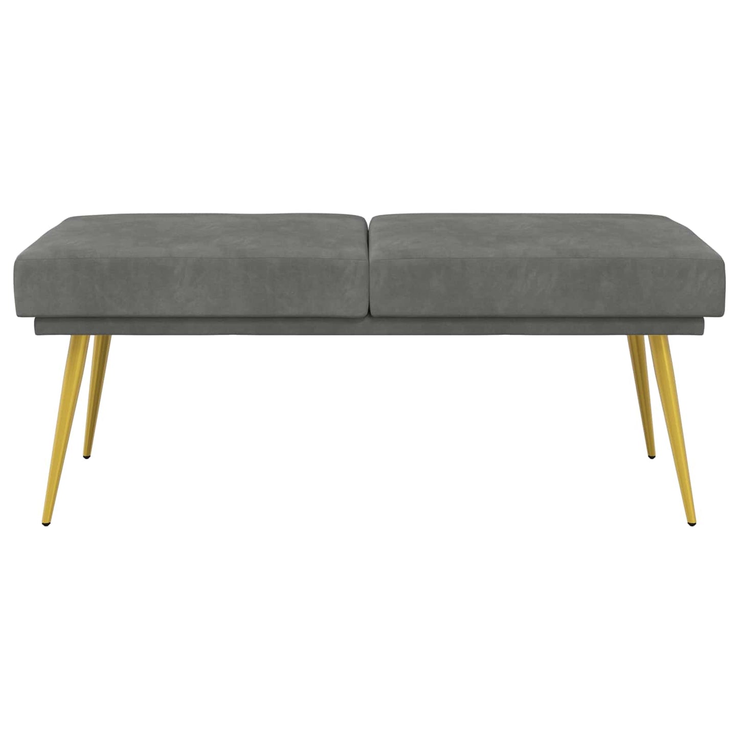 Dobbeltlagret bænk Mørkegrå 120 x 45 x 46 cm Fløjl