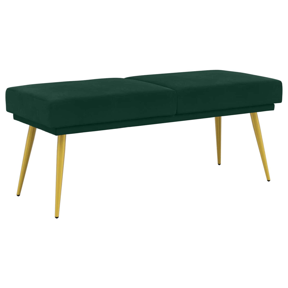 Dobbeltlagret bænk Mørkegrøn 120 x 45 x 46 cm Fløjl