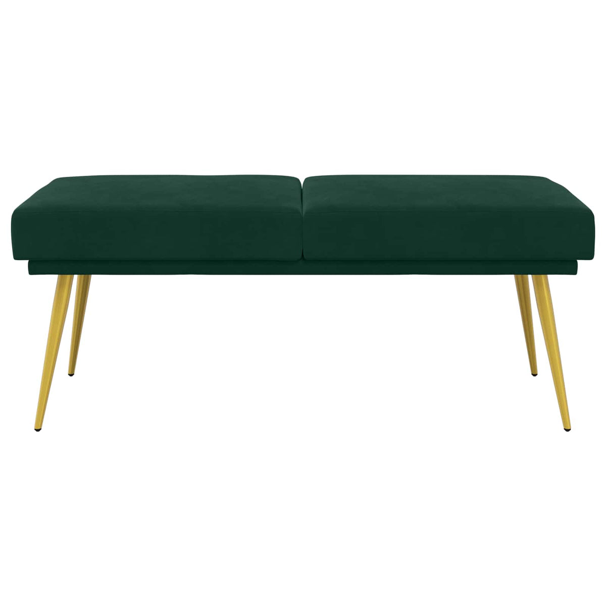Dobbeltlagret bænk Mørkegrøn 120 x 45 x 46 cm Fløjl