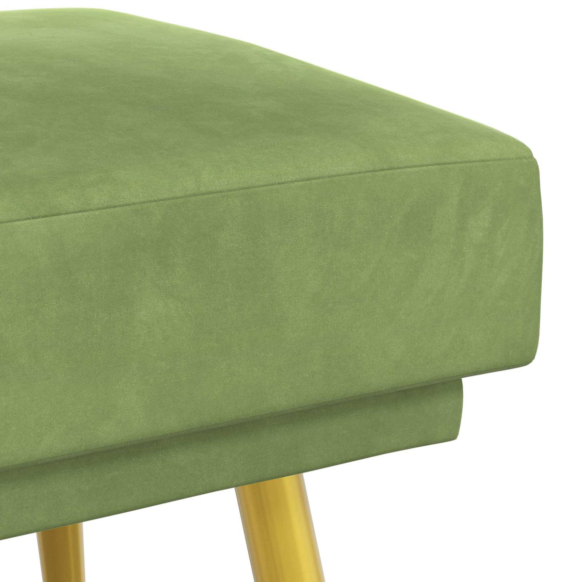 Dobbeltlagret bænk Lys grøn 120 x 45 x 46 cm Fløjl