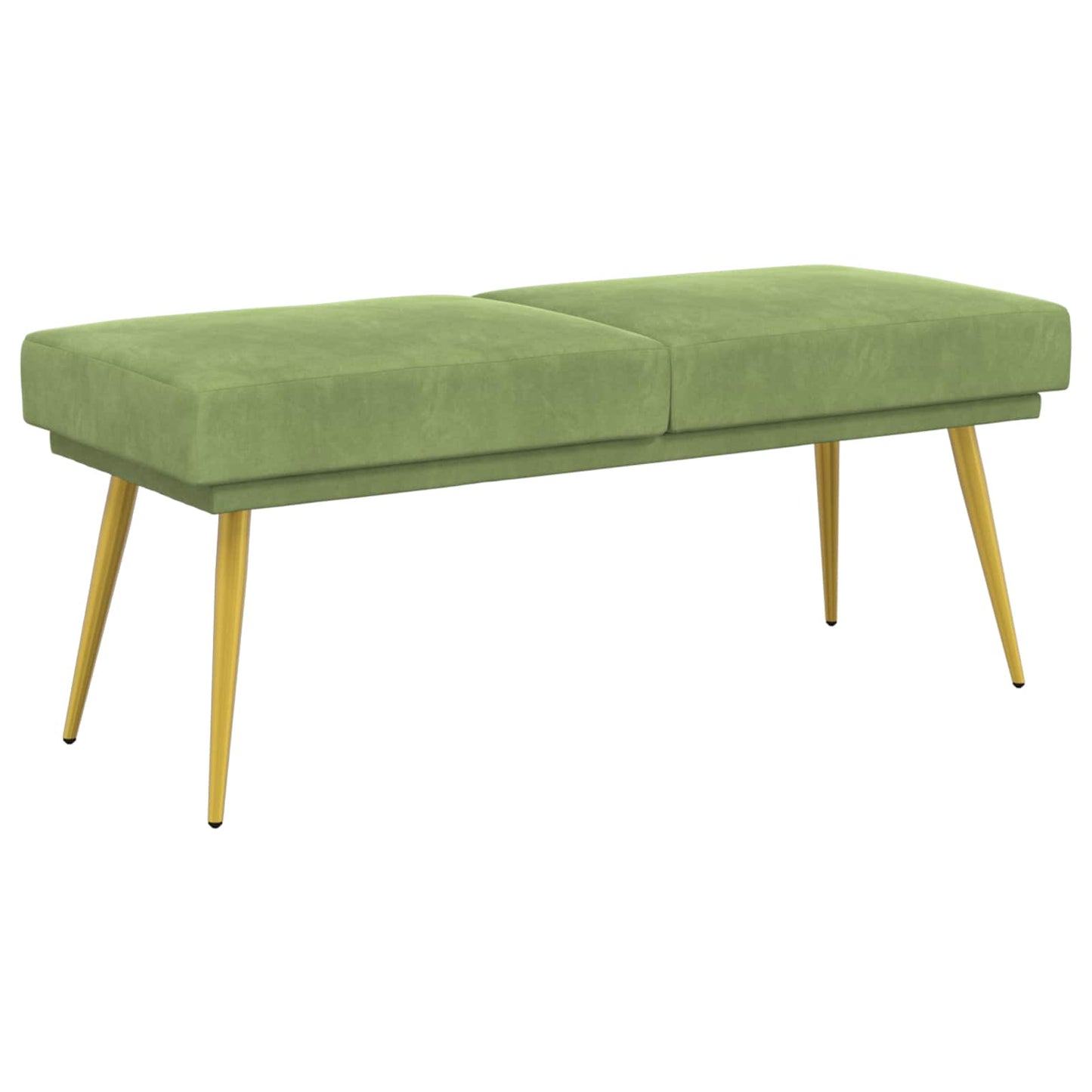 Dobbeltlagret bænk Lys grøn 120 x 45 x 46 cm Fløjl