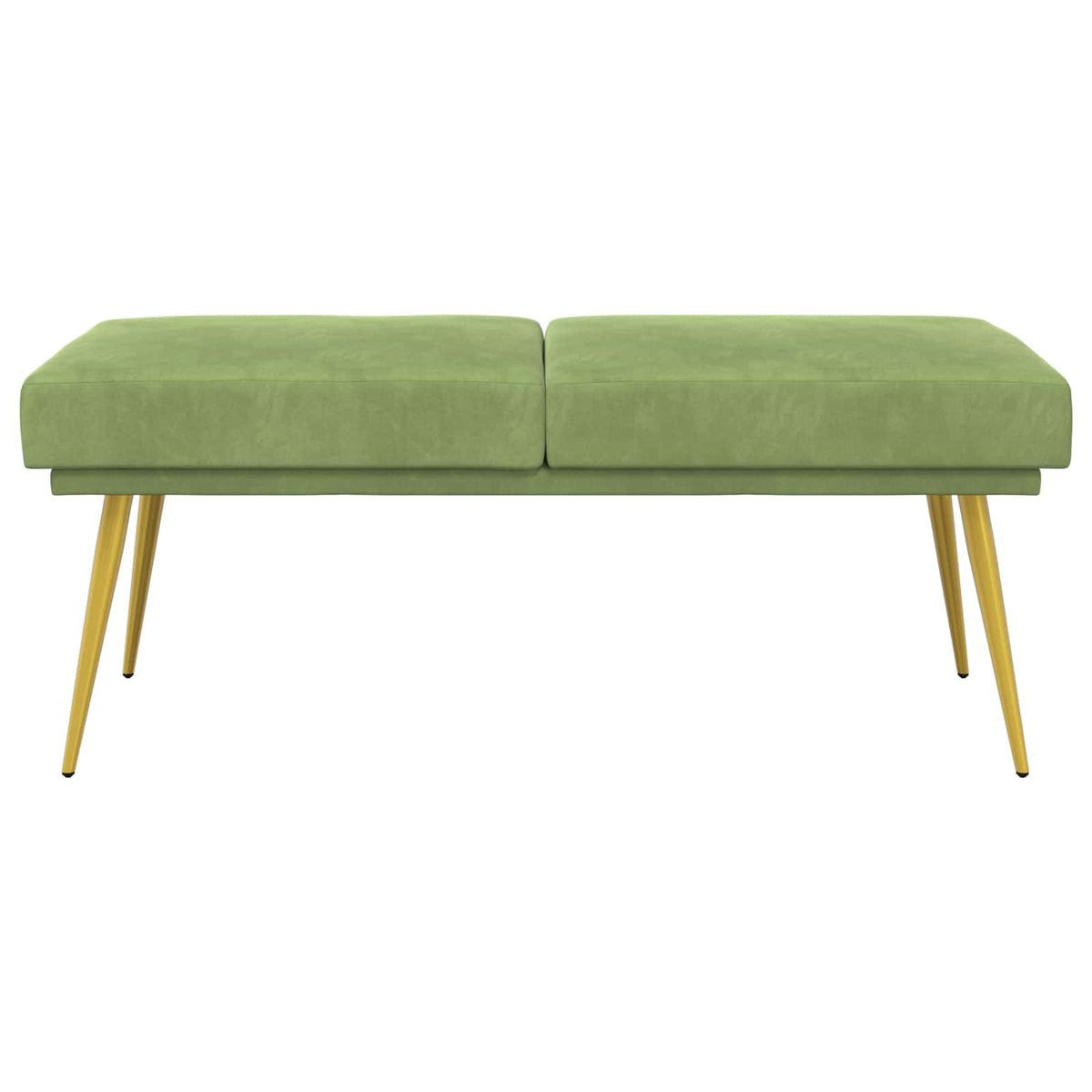 Dobbeltlagret bænk Lys grøn 120 x 45 x 46 cm Fløjl