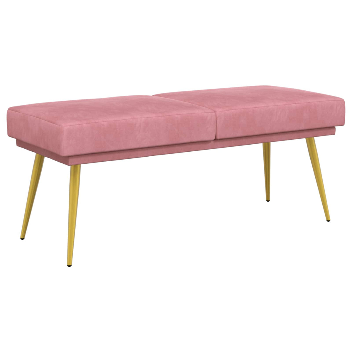 Dobbeltlagret bænk Lyserød 120 x 45 x 46 cm Fløjl