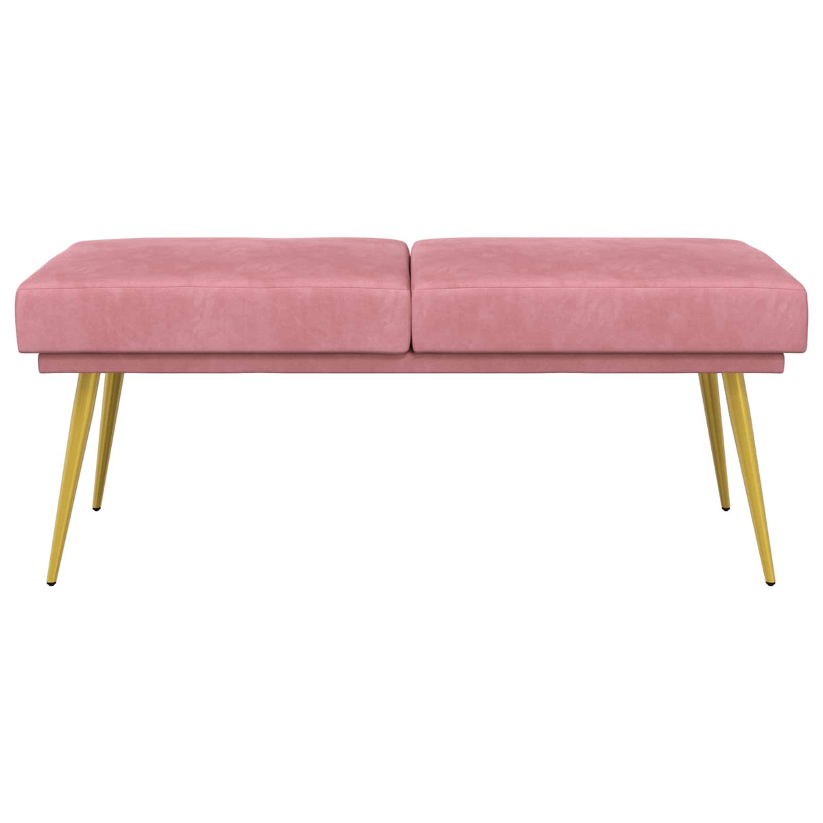 Dobbeltlagret bænk Lyserød 120 x 45 x 46 cm Fløjl