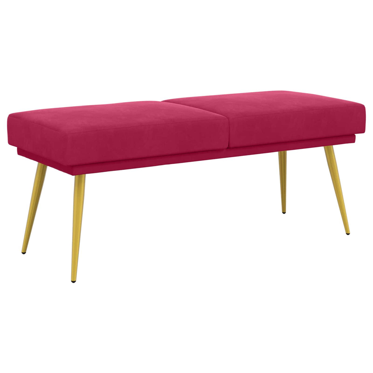 Dobbeltlagret bænk Vinrød 120 x 45 x 46 cm Fløjl