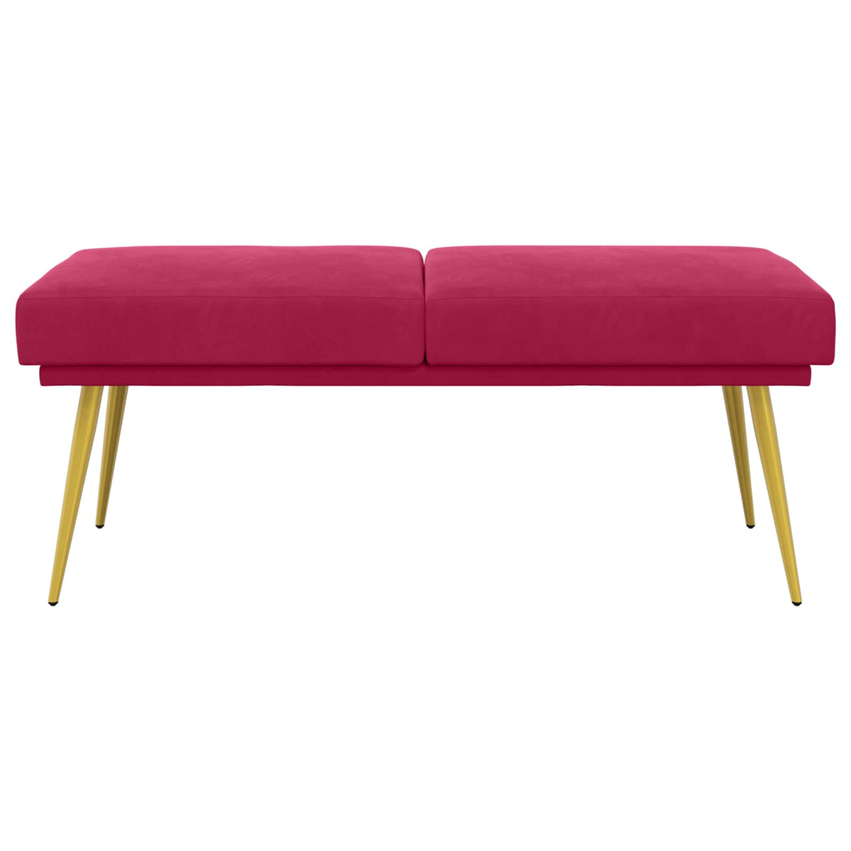 Dobbeltlagret bænk Vinrød 120 x 45 x 46 cm Fløjl