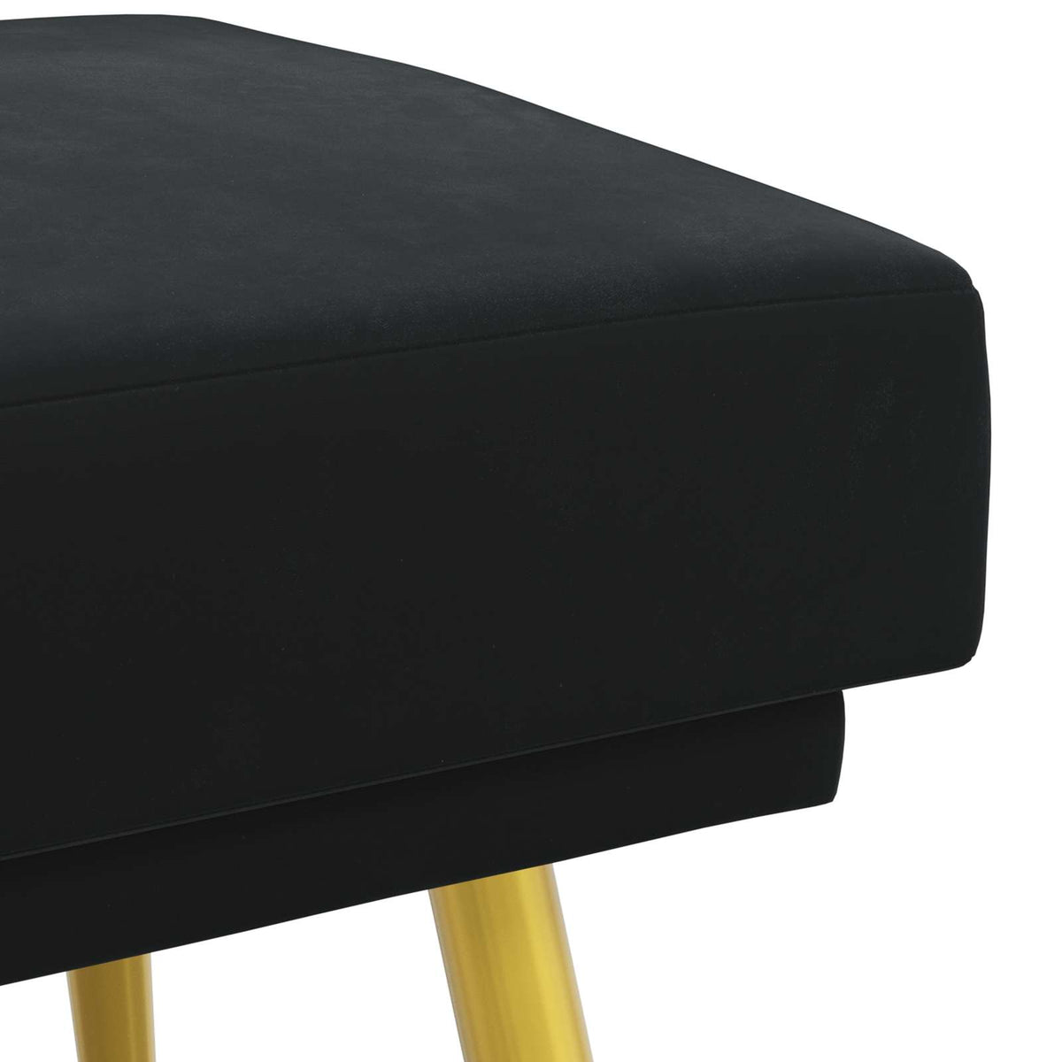 Dobbeltlagret bænk Sort 120 x 45 x 46 cm Fløjl
