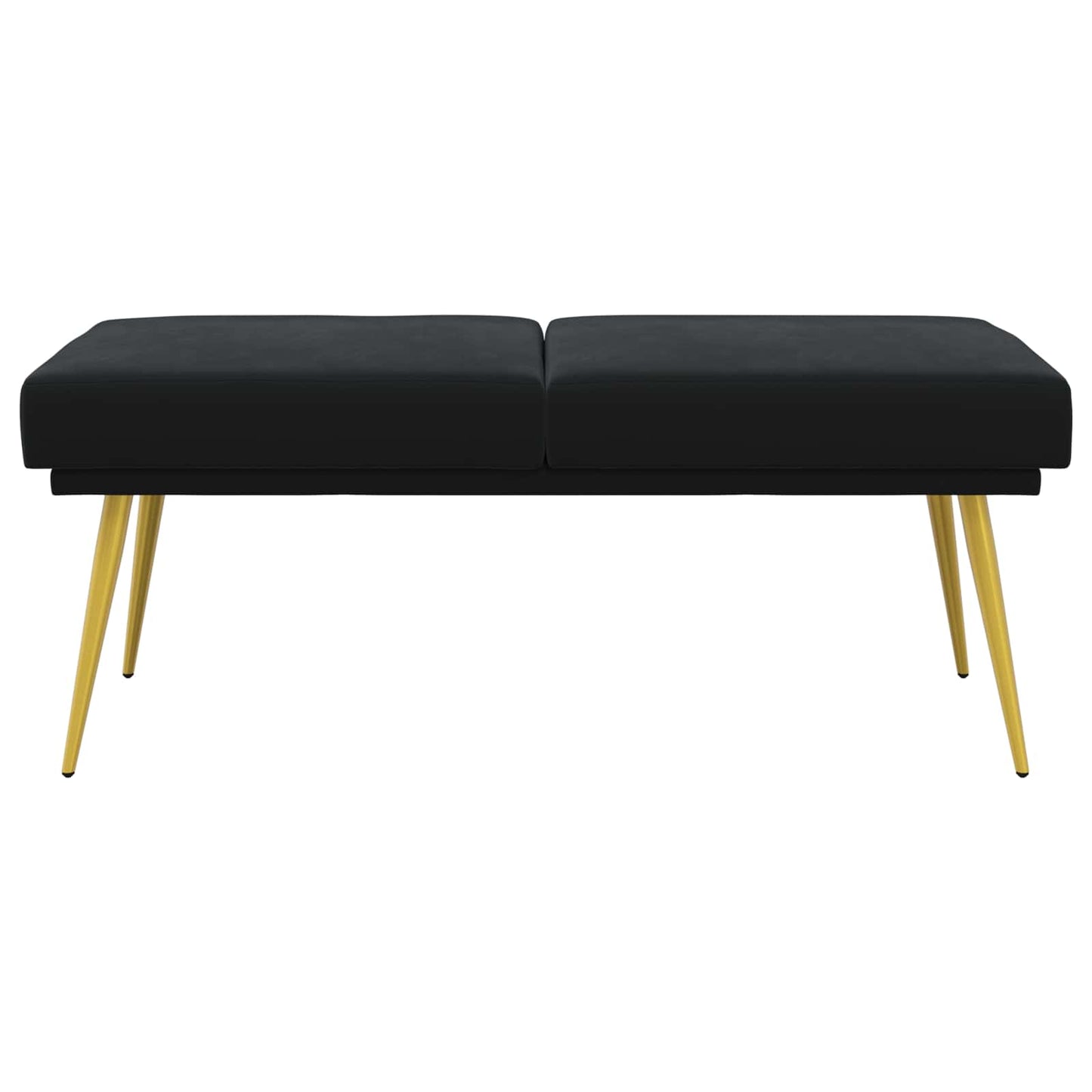 Dobbeltlagret bænk Sort 120 x 45 x 46 cm Fløjl