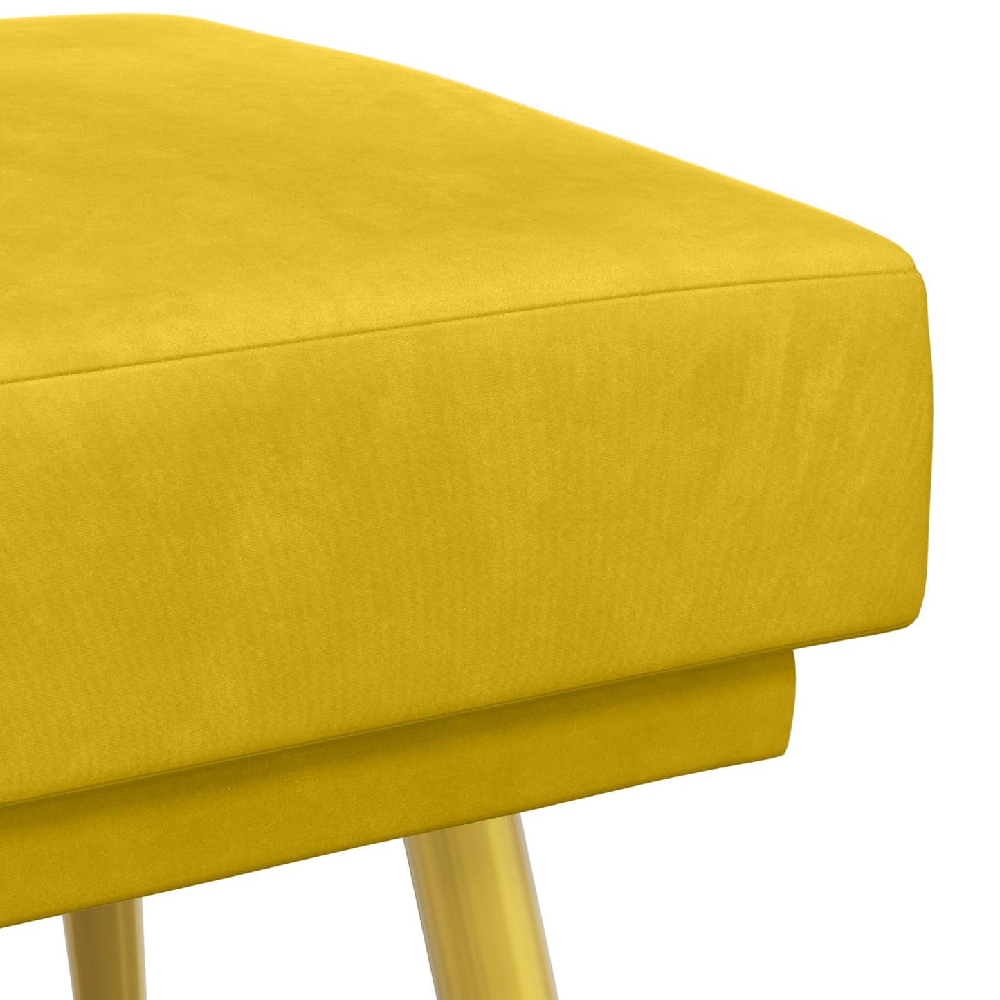 Dobbeltlagret bænk Gul 120 x 45 x 46 cm Fløjl