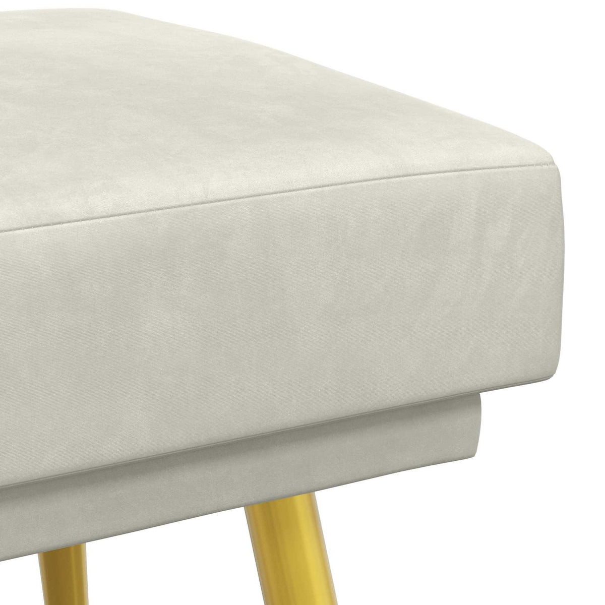 Dobbeltlagret bænk Cremefarvet 120 x 45 x 46 cm Fløjl