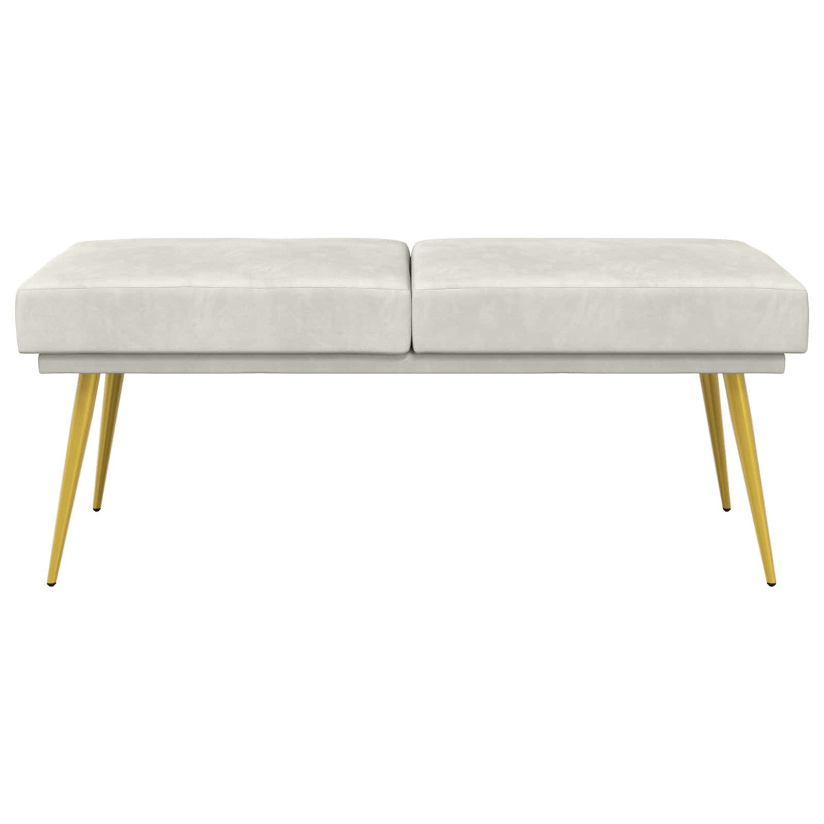 Dobbeltlagret bænk Cremefarvet 120 x 45 x 46 cm Fløjl