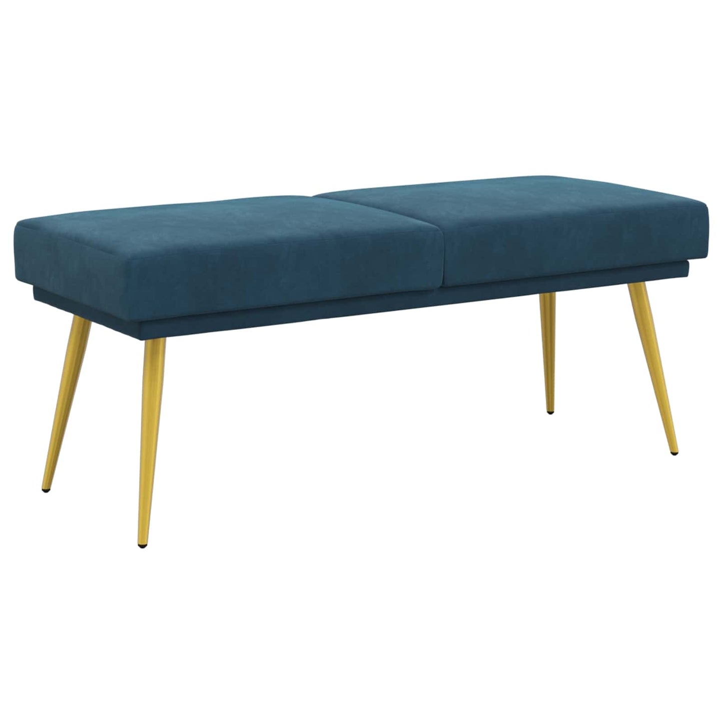 Dobbeltlagret bænk Blå 120 x 45 x 46 cm Fløjl