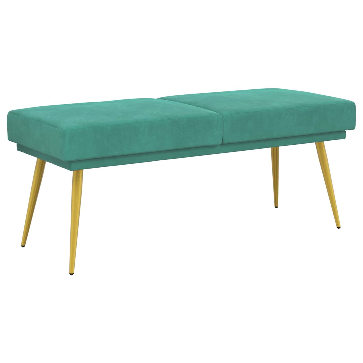 Dobbeltlagret bænk Turkis 120 x 45 x 46 cm Fløjl