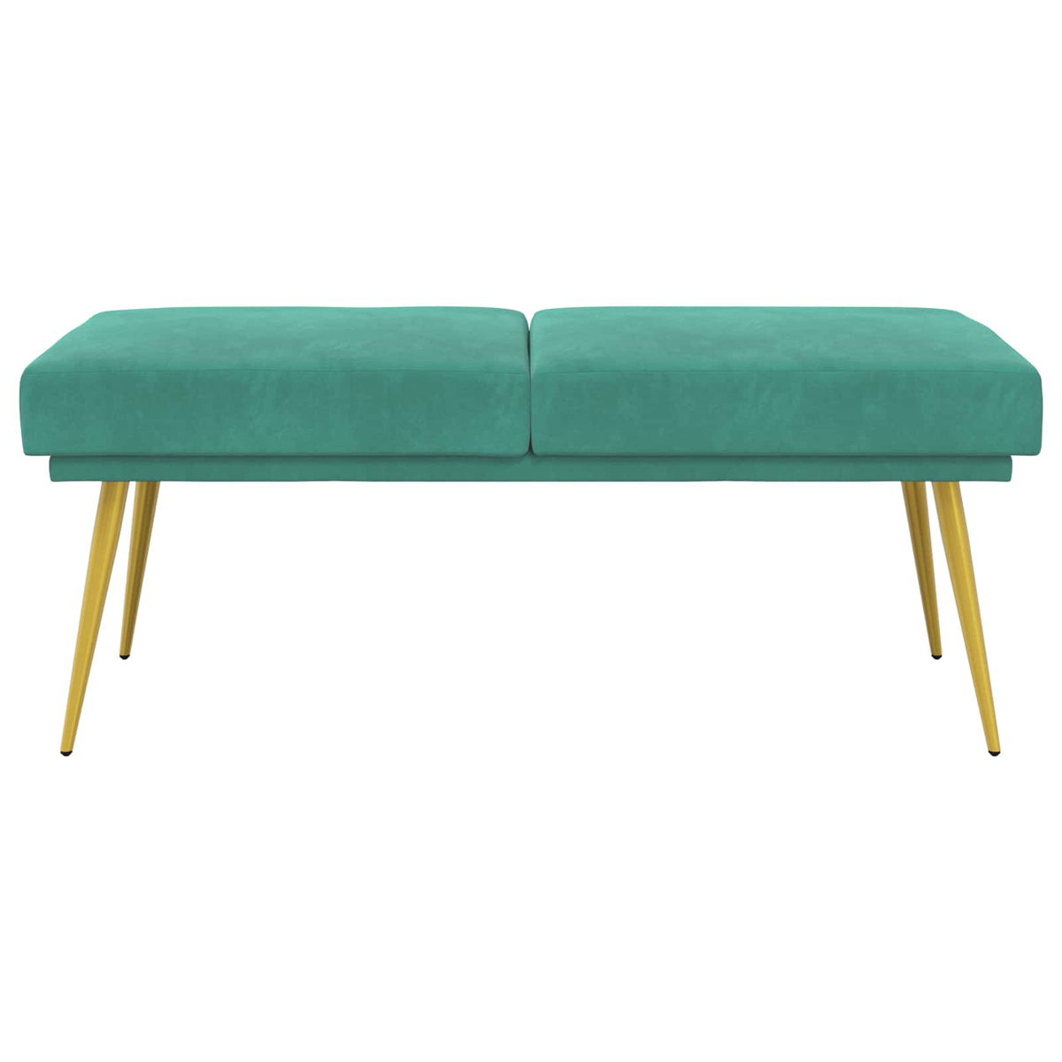 Dobbeltlagret bænk Turkis 120 x 45 x 46 cm Fløjl