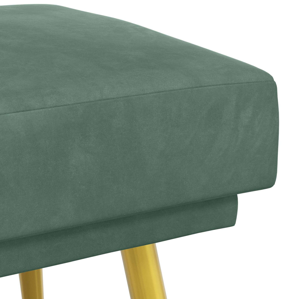 Dobbeltlagret bænk Havgrøn 120 x 45 x 46 cm Fløjl