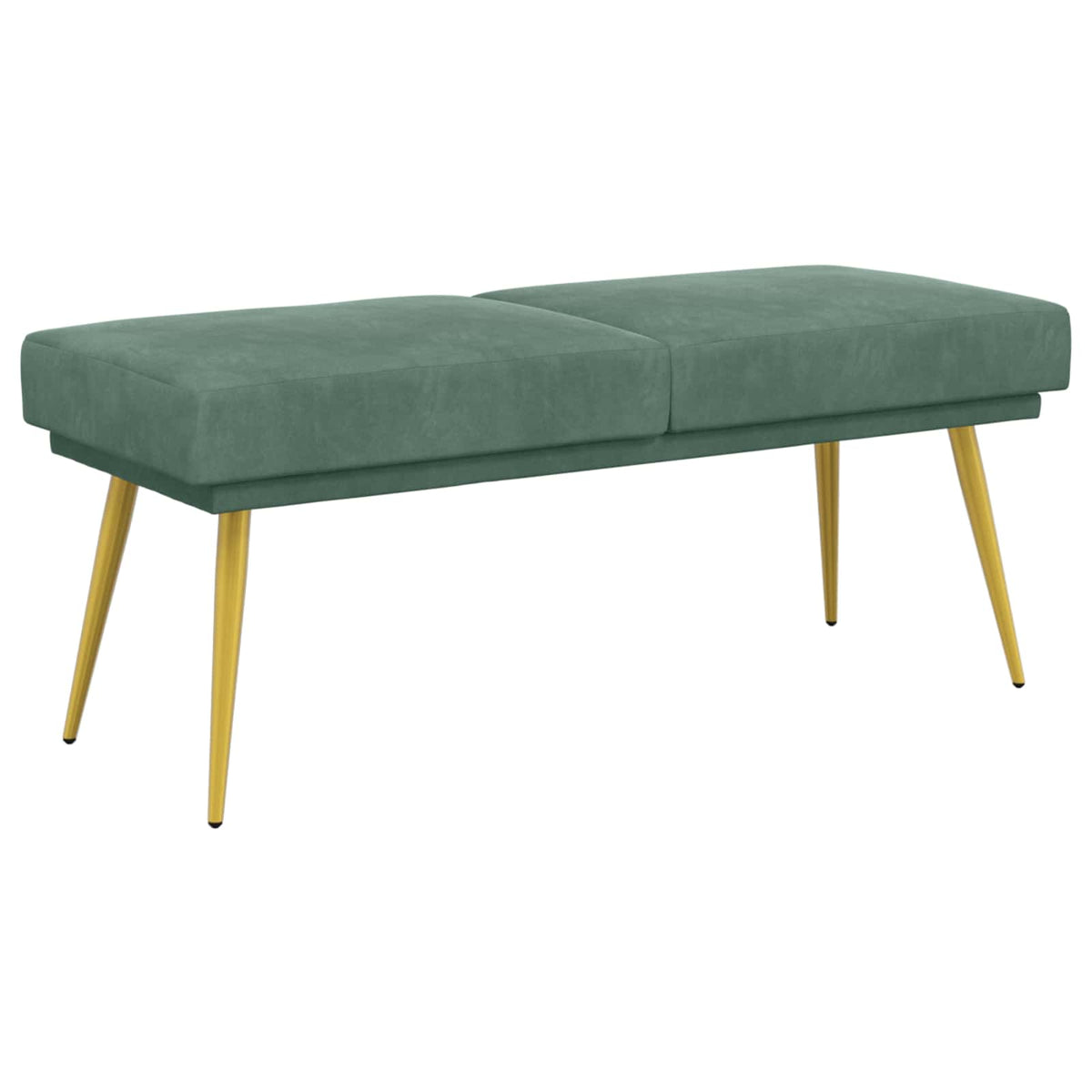 Dobbeltlagret bænk Havgrøn 120 x 45 x 46 cm Fløjl