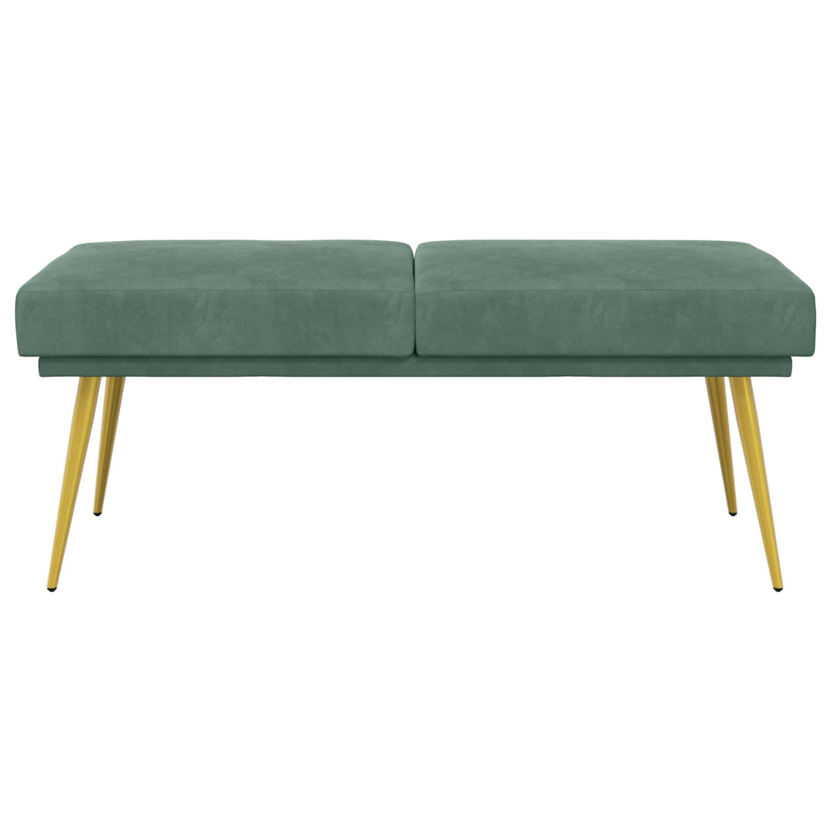 Dobbeltlagret bænk Havgrøn 120 x 45 x 46 cm Fløjl