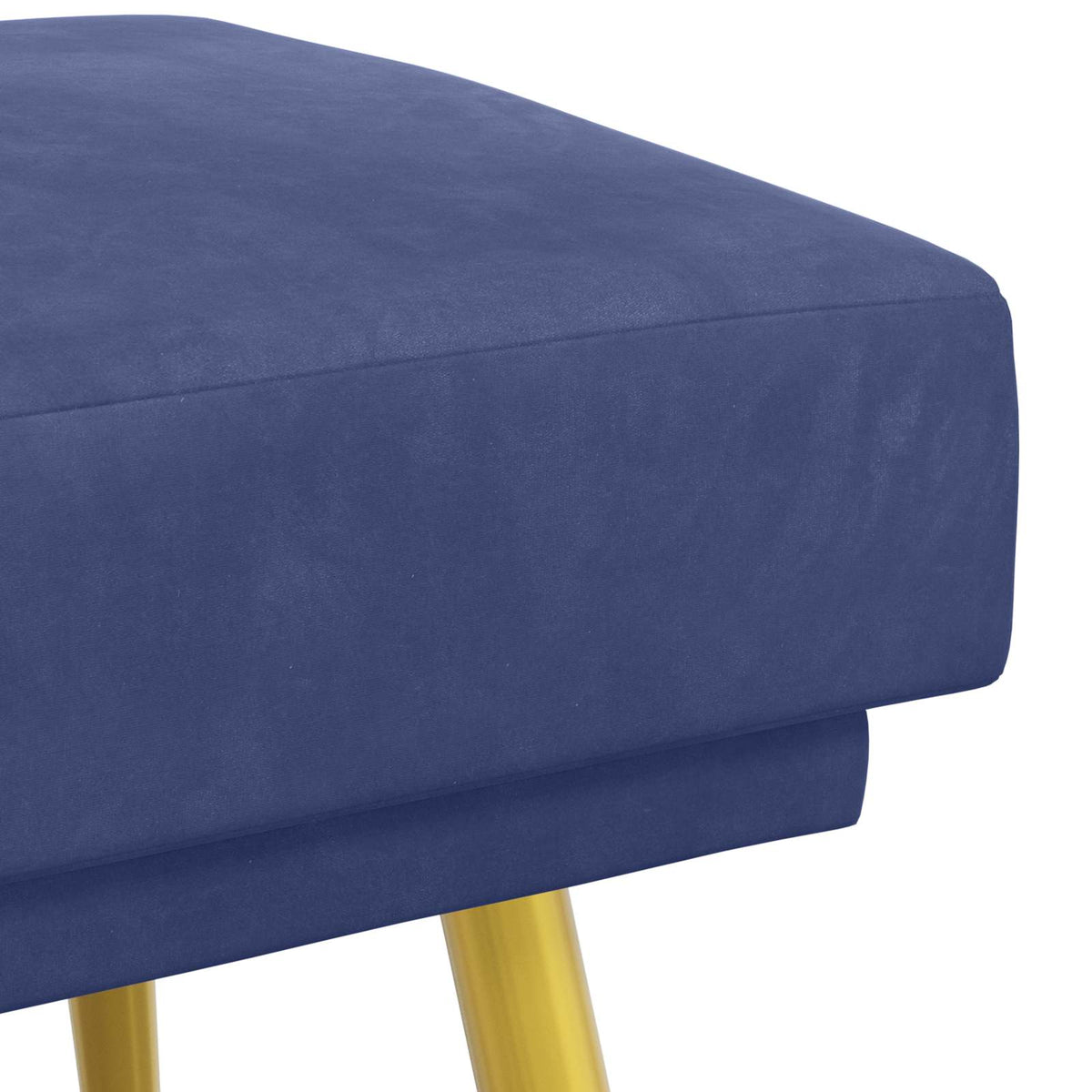 Dobbeltlagret bænk Politi blå 120 x 45 x 46 cm Fløjl