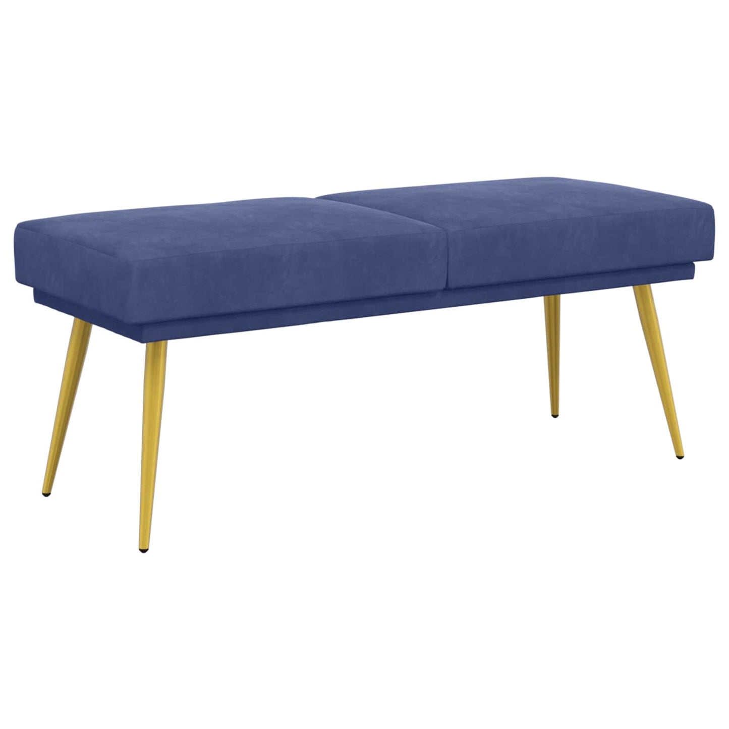 Dobbeltlagret bænk Politi blå 120 x 45 x 46 cm Fløjl