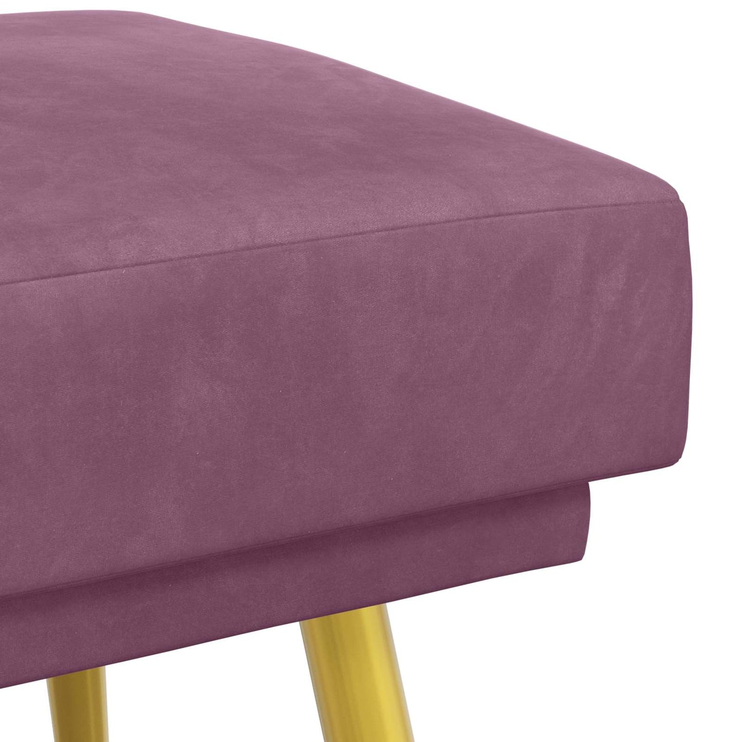 Dobbeltlagret bænk Lilla 120 x 45 x 46 cm Fløjl