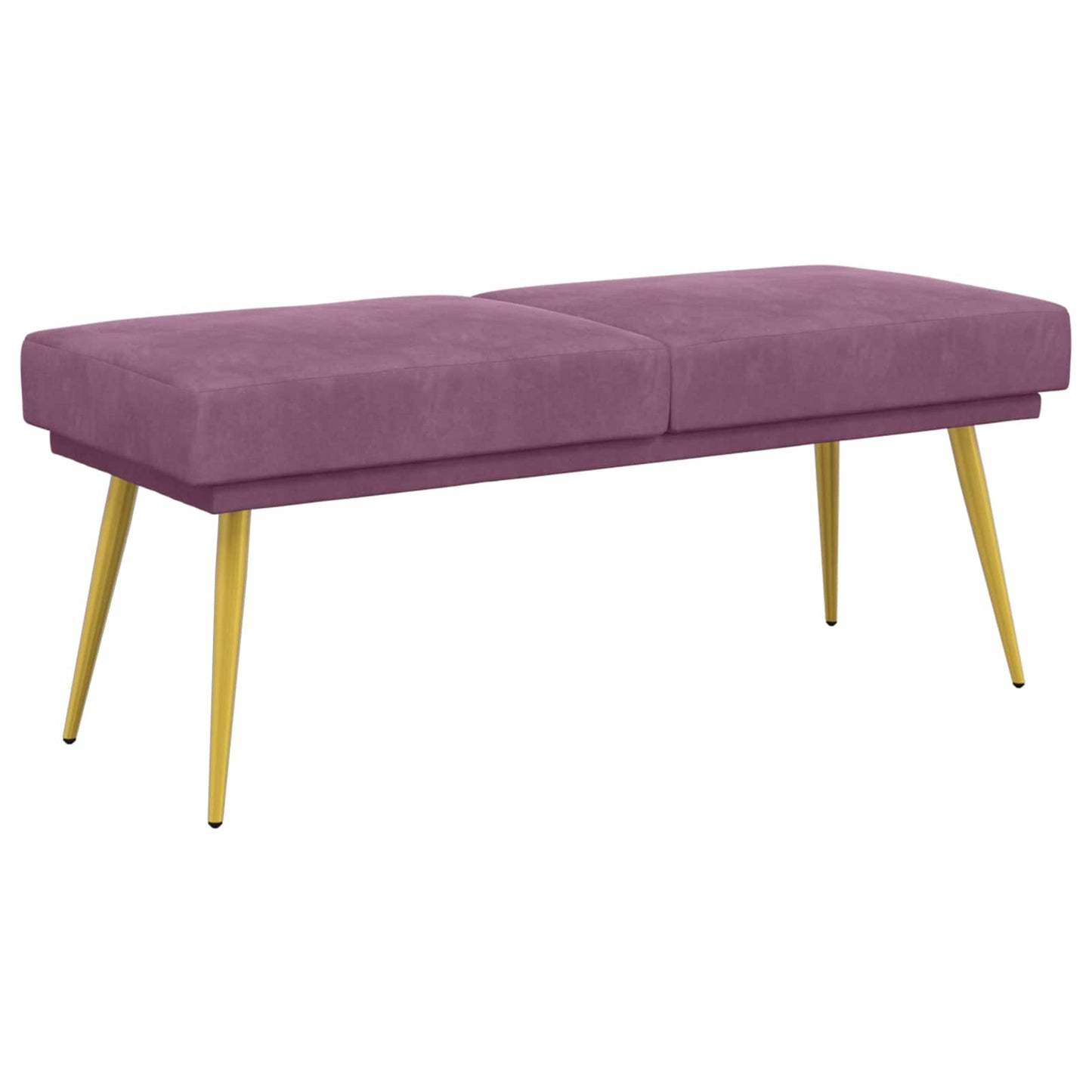 Dobbeltlagret bænk Lilla 120 x 45 x 46 cm Fløjl