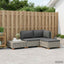 4 stk. Rattan Loungesæt med Puder GENDT Naturlig rattan
