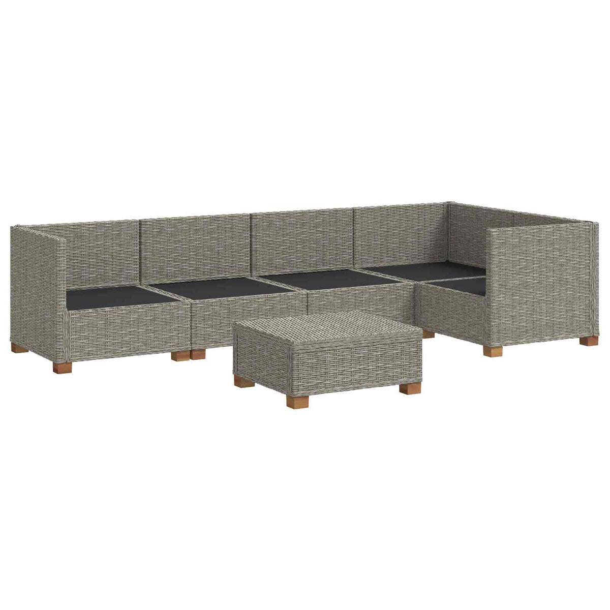 6 stk. Rattan Loungesæt med Puder GENDT Naturlig rattan