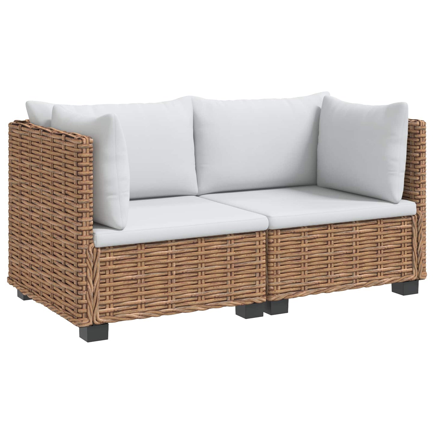 2 stk. Rattan Loungesæt med Puder GENDT Naturlig rattan