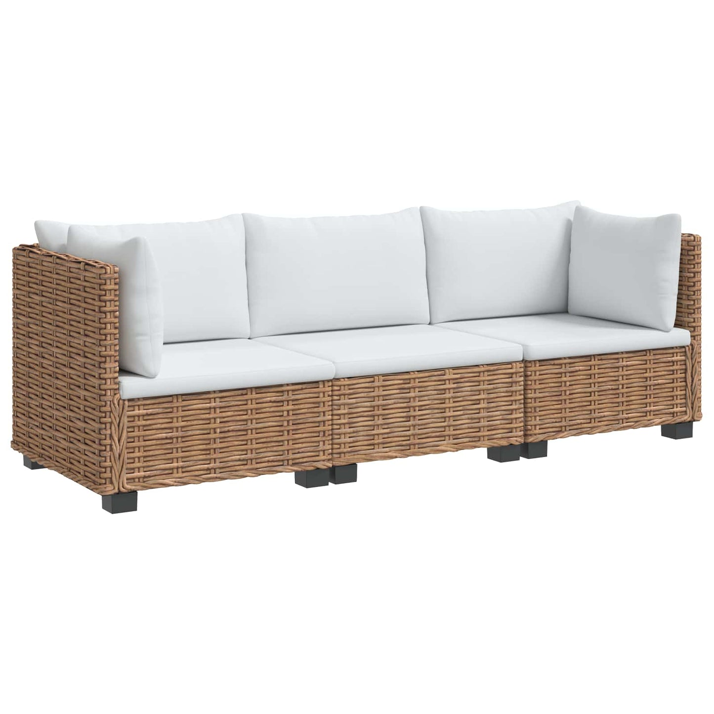 3 stk. Rattan Loungesæt med Puder GENDT Naturlig rattan
