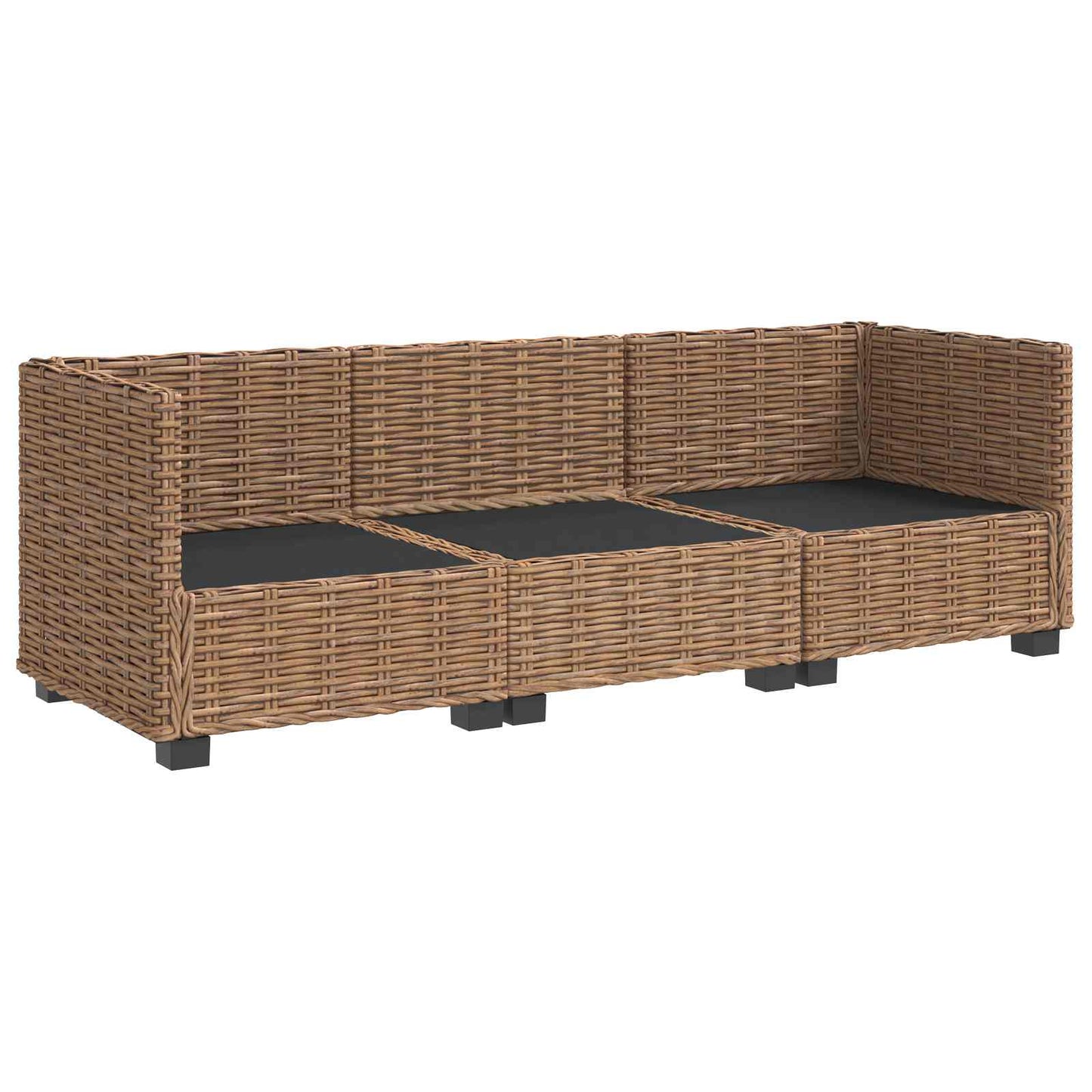 3 stk. Rattan Loungesæt med Puder GENDT Naturlig rattan