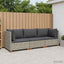3 stk. Rattan Loungesæt med Puder GENDT Naturlig rattan