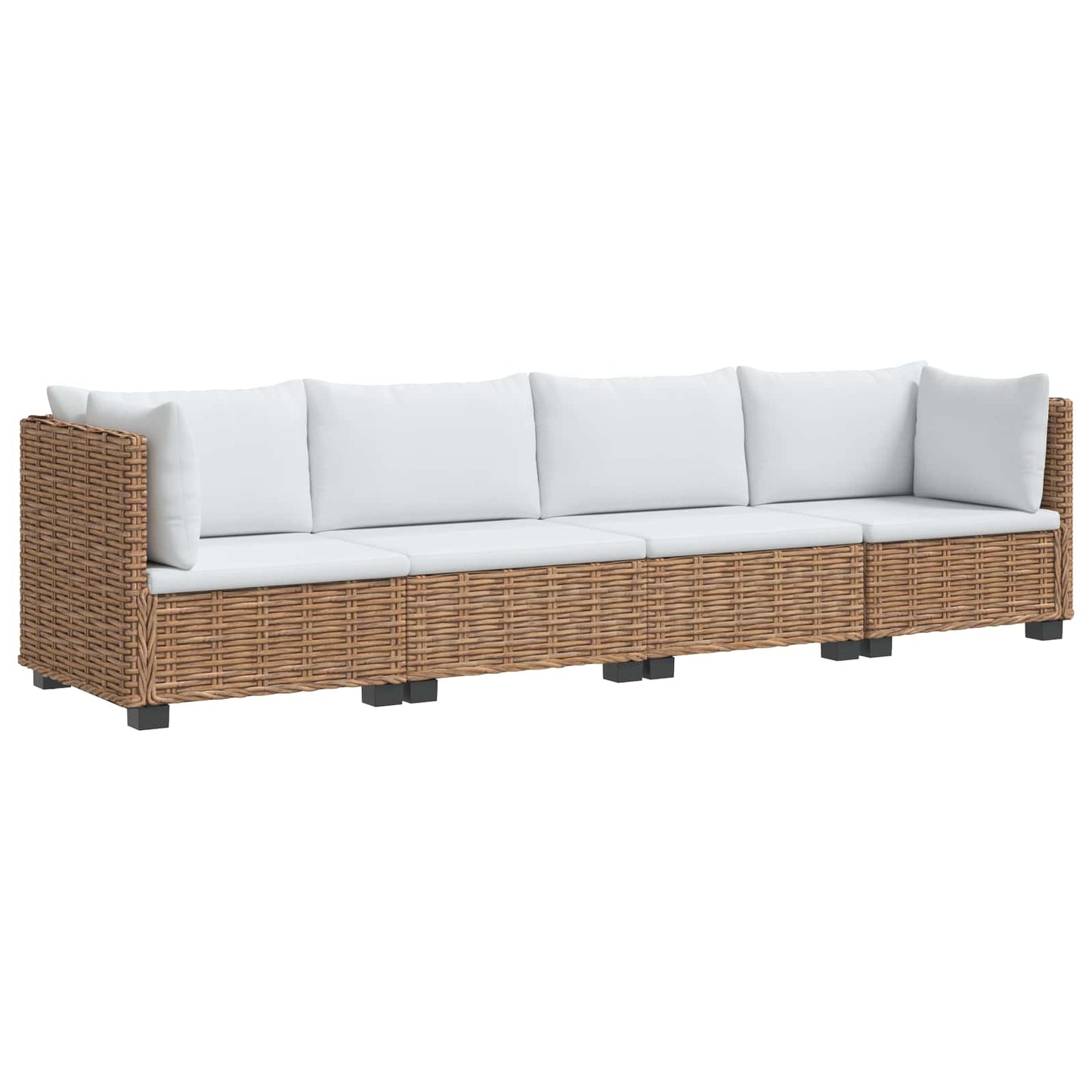 4 stk. Rattan Loungesæt med Puder GENDT Naturlig rattan