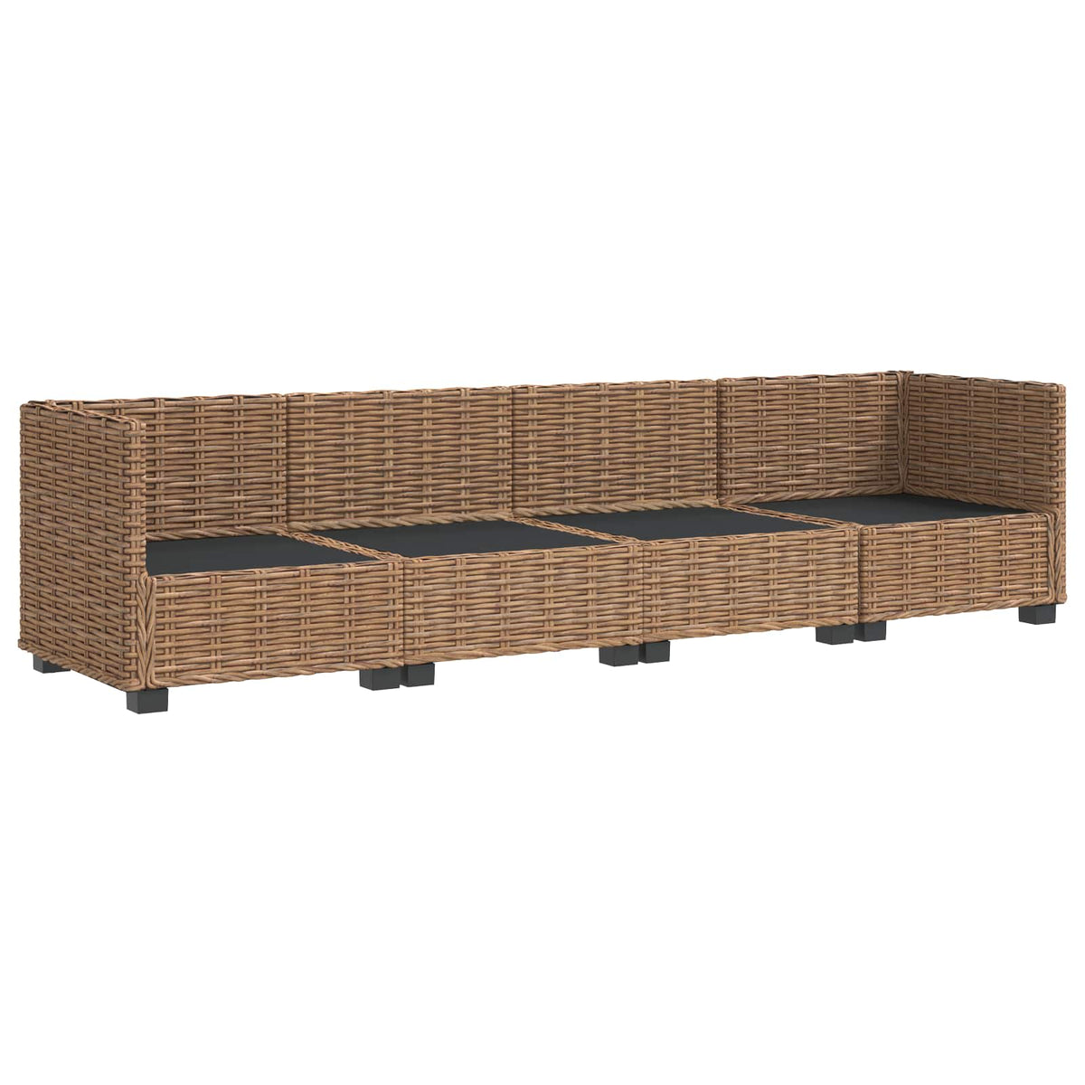 4 stk. Rattan Loungesæt med Puder GENDT Naturlig rattan