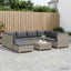 9 stk. Rattan Loungesæt med Puder GENDT Naturlig rattan