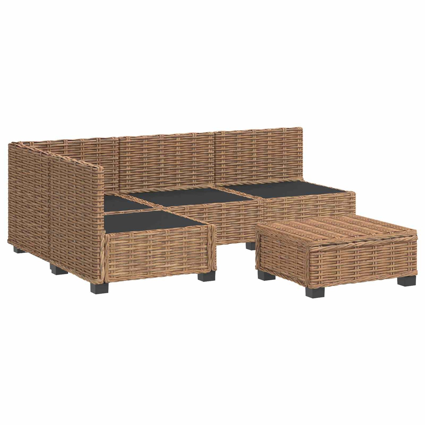 5 stk. Rattan Loungesæt med Puder GENDT Naturlig rattan