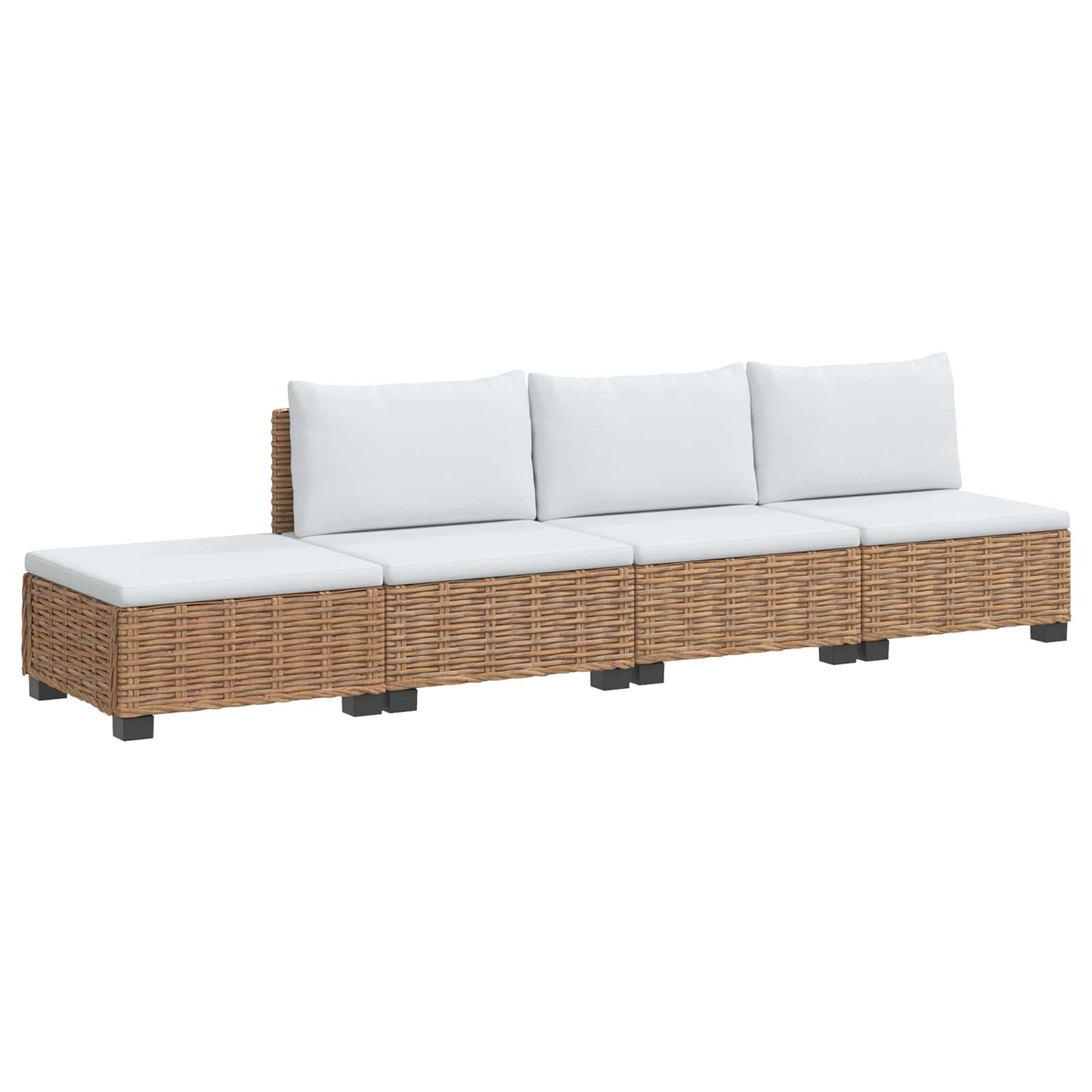 4 stk. Rattan Loungesæt med Puder GENDT Naturlig rattan