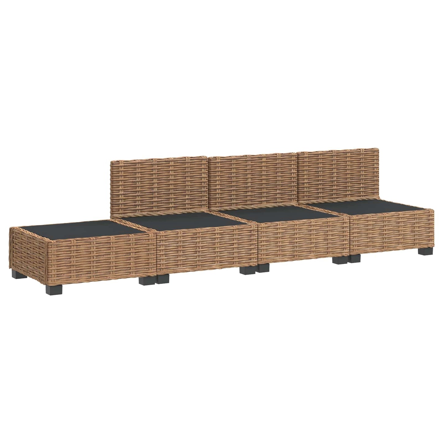 4 stk. Rattan Loungesæt med Puder GENDT Naturlig rattan