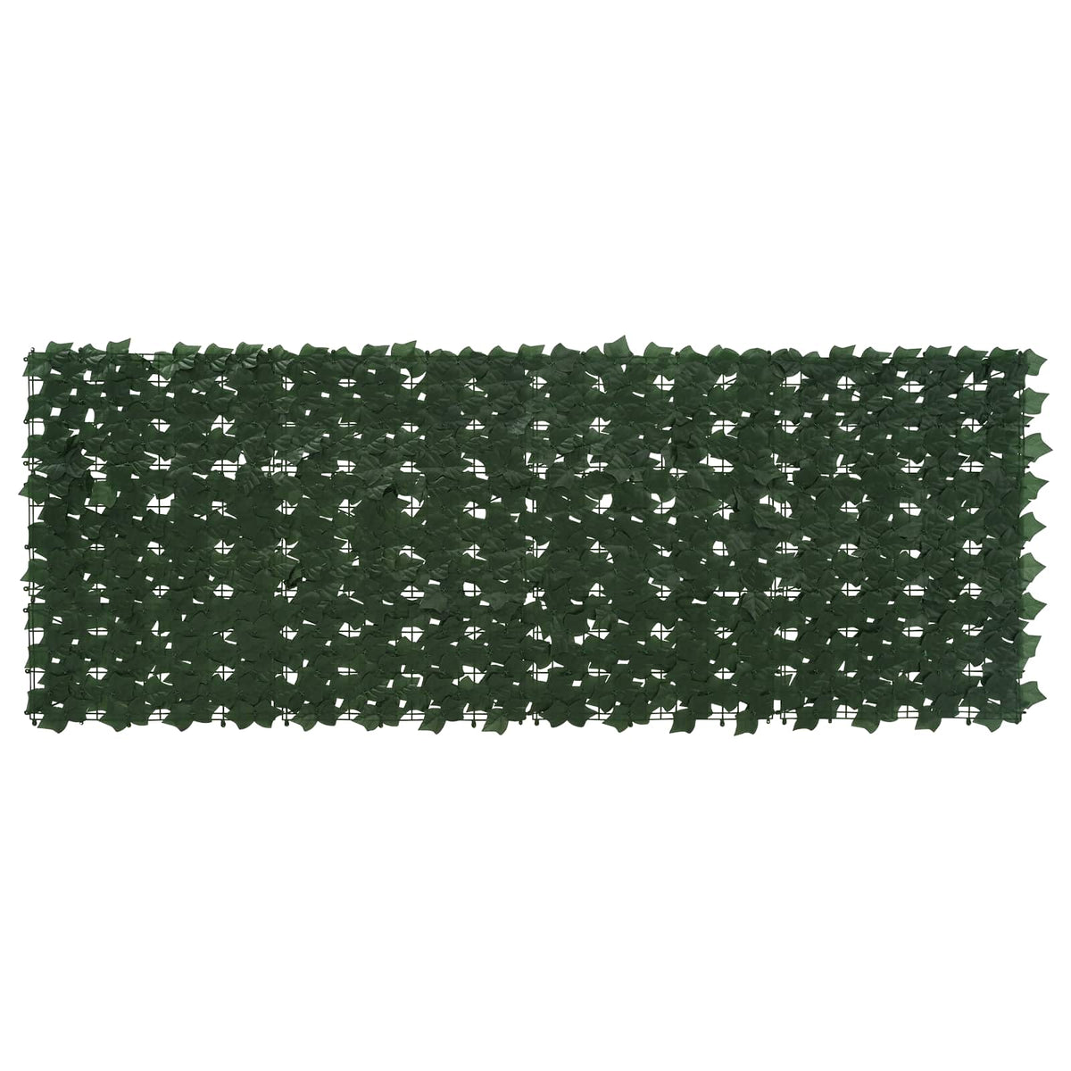 Altanscreen med blade Mørkegrøn 200 x 75 cm Polyethylen og stof