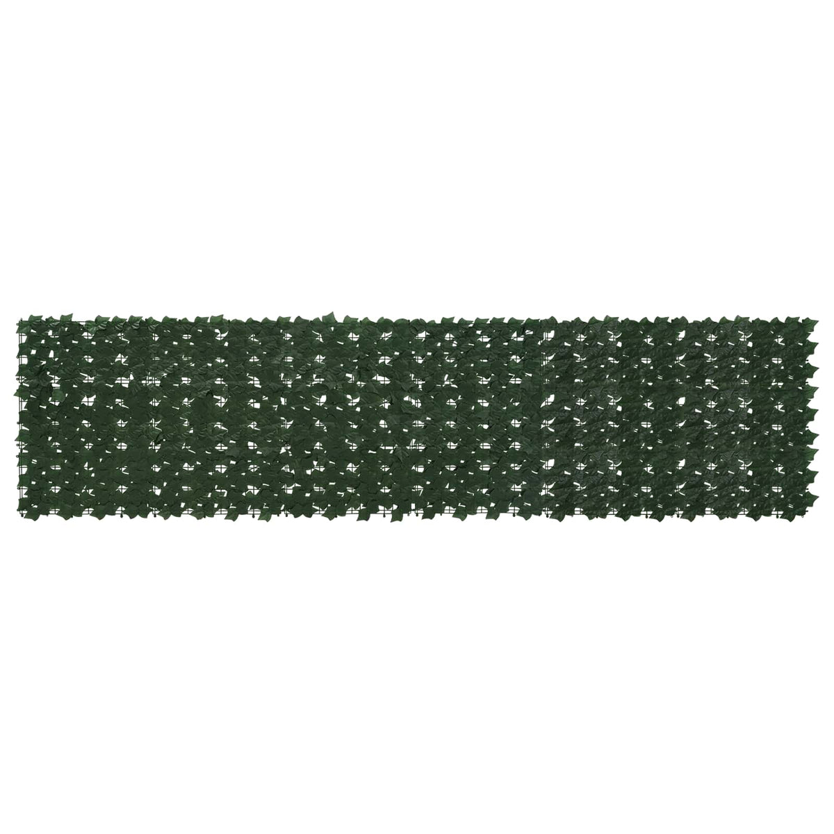Altanscreen med blade Mørkegrøn 300 x 75 cm Polyethylen og stof