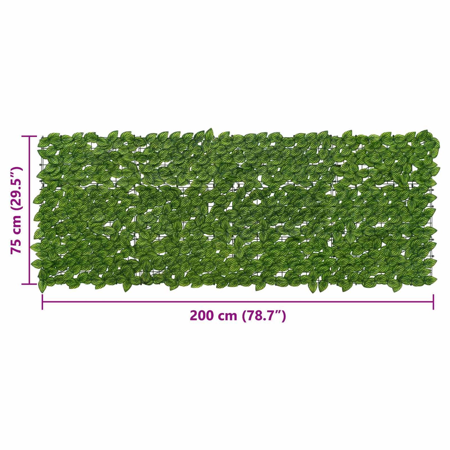 Altanscreen med blade Grøn og Gul 200 x 75 cm