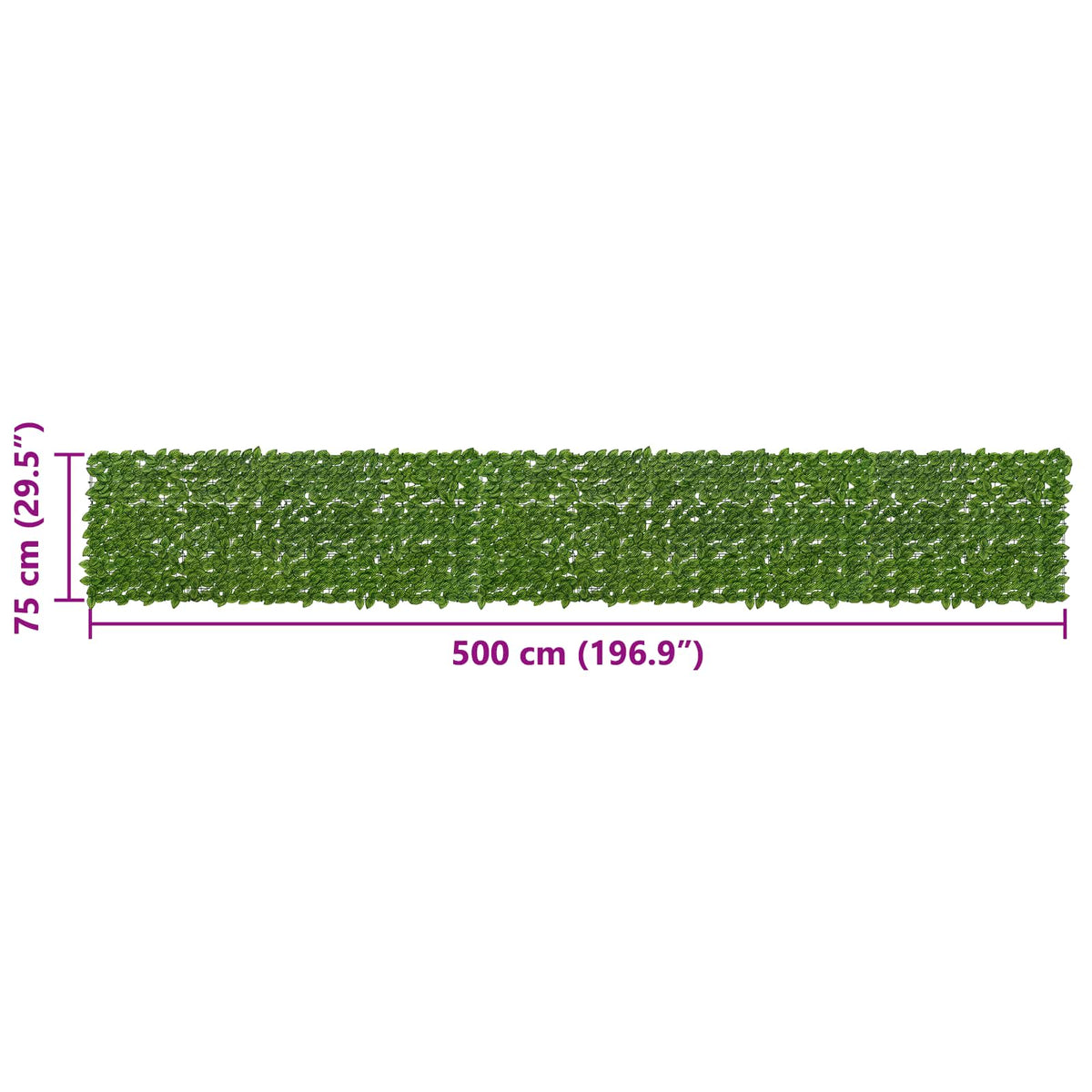 Altanscreen med blade Grøn og Gul 500 x 75 cm