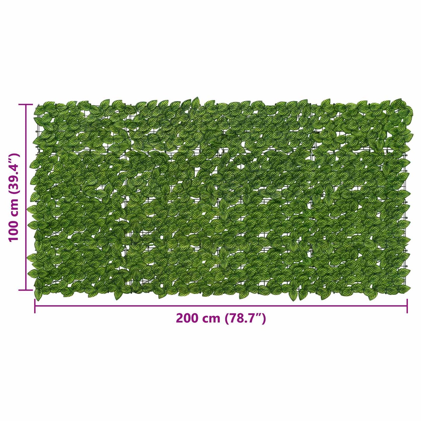 Altanscreen med blade Grøn og Gul 200 x 100 cm