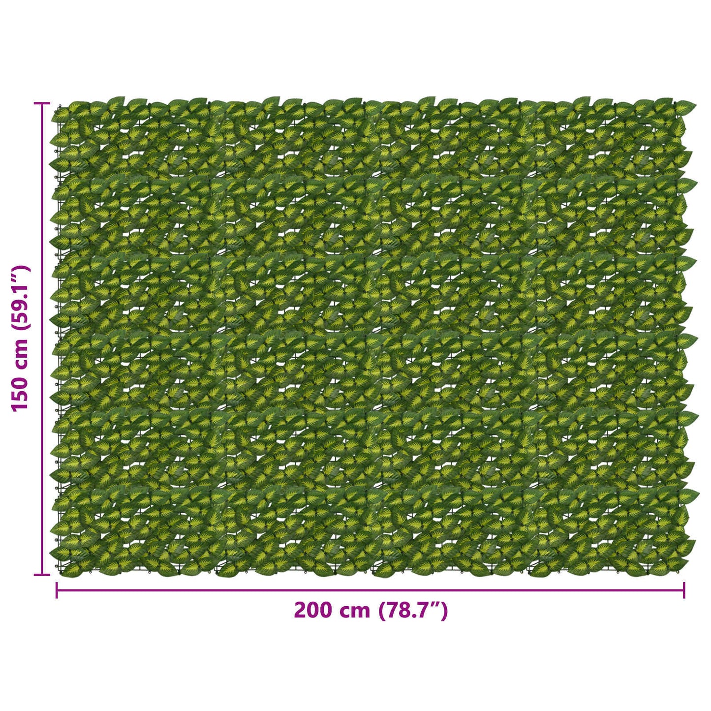 Altanscreen med blade Grøn og Gul 200 x 150 cm