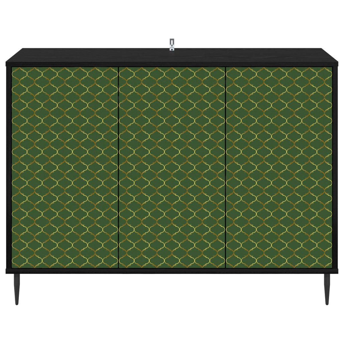 Sideboard GELEEN Sort eg 102 x 33 x 76 cm Konstrueret træ