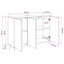Sideboard DOKKUM Sort eg 102 x 33 x 76 cm Konstrueret træ