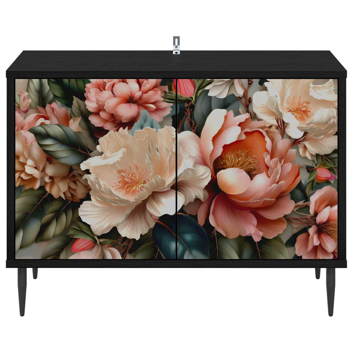 TV-skab BORNE 69 x 33 x 50,5 cm Sort eg Konstrueret træ